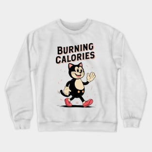 Cat Burning Calories Crewneck Sweatshirt